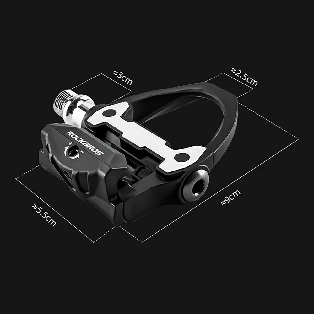 Rockbros P602 bicycle pedals SPD-SL system - black