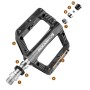 Rockbros BP2501 Reflective Nylon Bicycle Pedals - Black