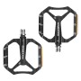 Rockbros C700 Reflective Aluminum Platform Bicycle Pedals - Black
