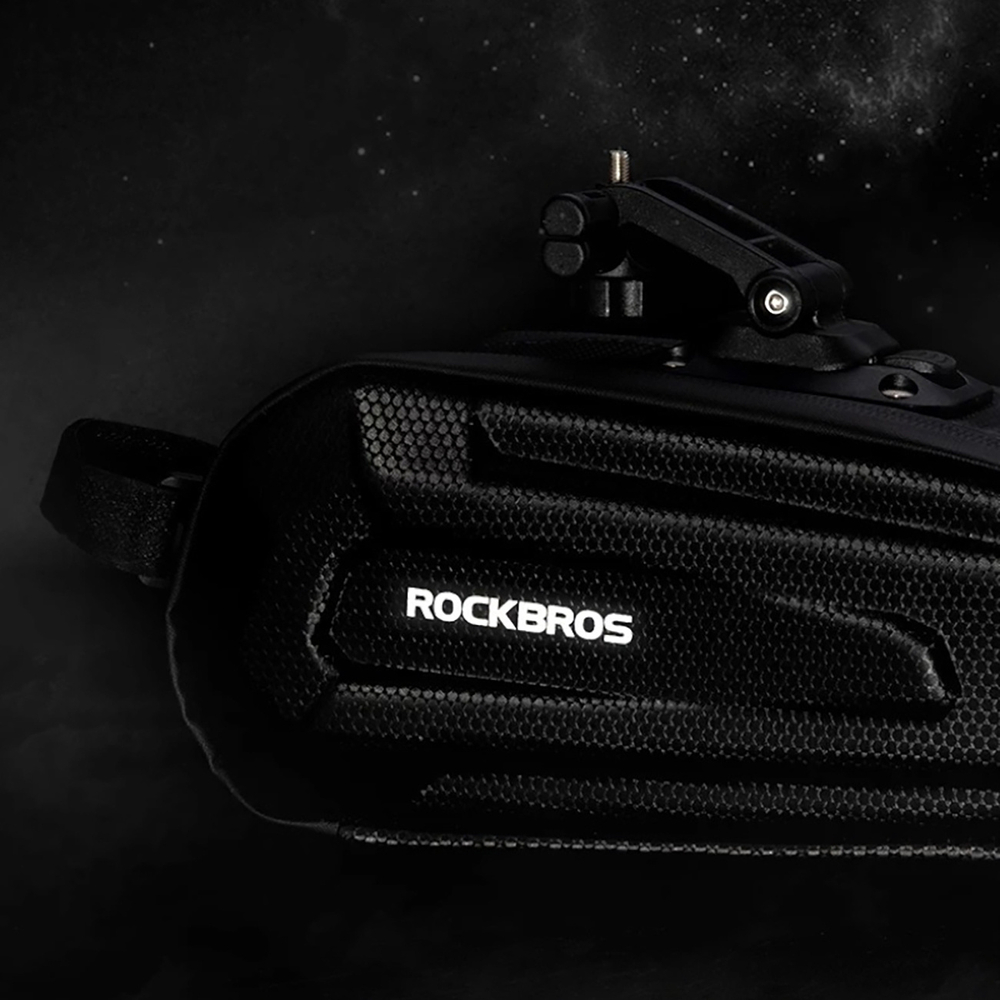 Rockbros B69 bicycle saddle bag 1.8l with easy release system - black - OUTLET