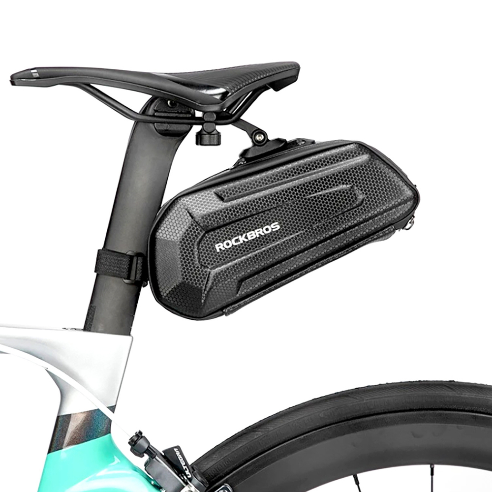 Rockbros B69 bicycle saddle bag 1.8l with easy release system - black - OUTLET