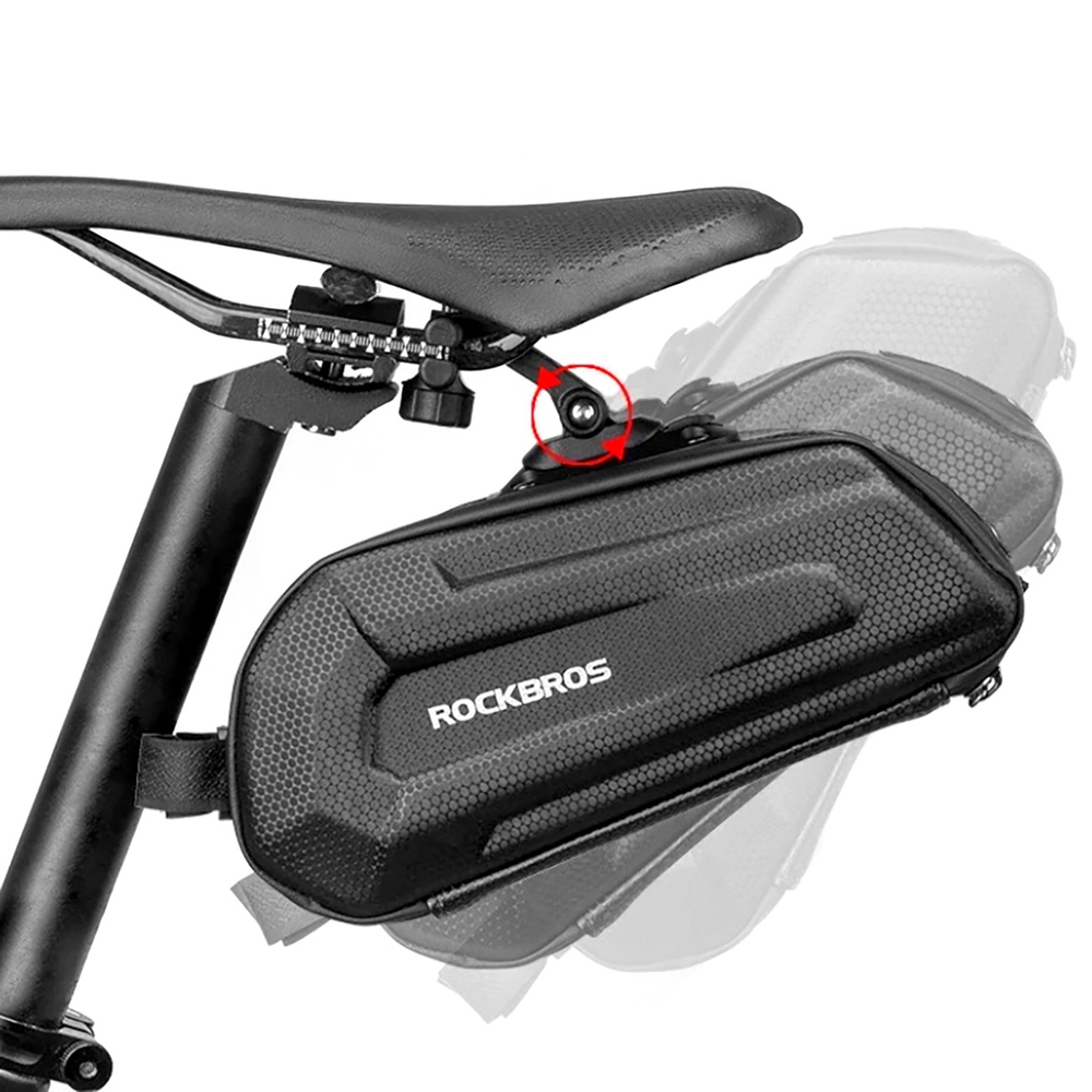 Rockbros B69 bicycle saddle bag 1.8l with easy release system - black - OUTLET