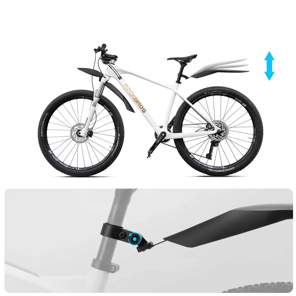 Rockbros FK-880 front and rear bicycle fenders for 24&amp;quot; bikes - black