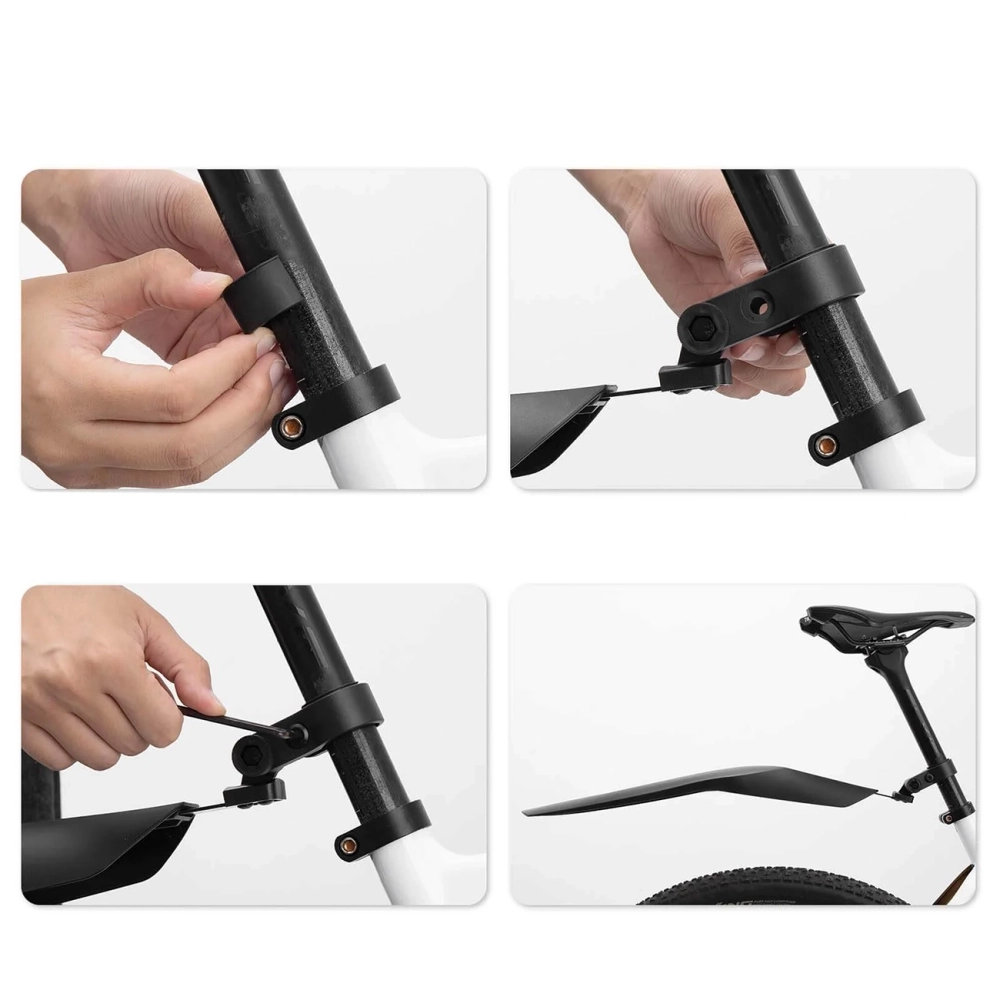 Rockbros FK-880 front and rear bicycle fenders for 24&amp;quot; bikes - black