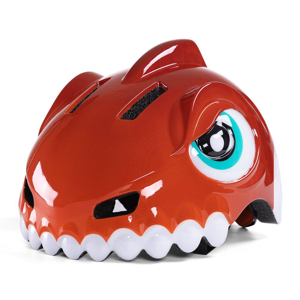 Wozinsky Children's Bike Helmet Dinosaur Pattern S - Red - OUTLET