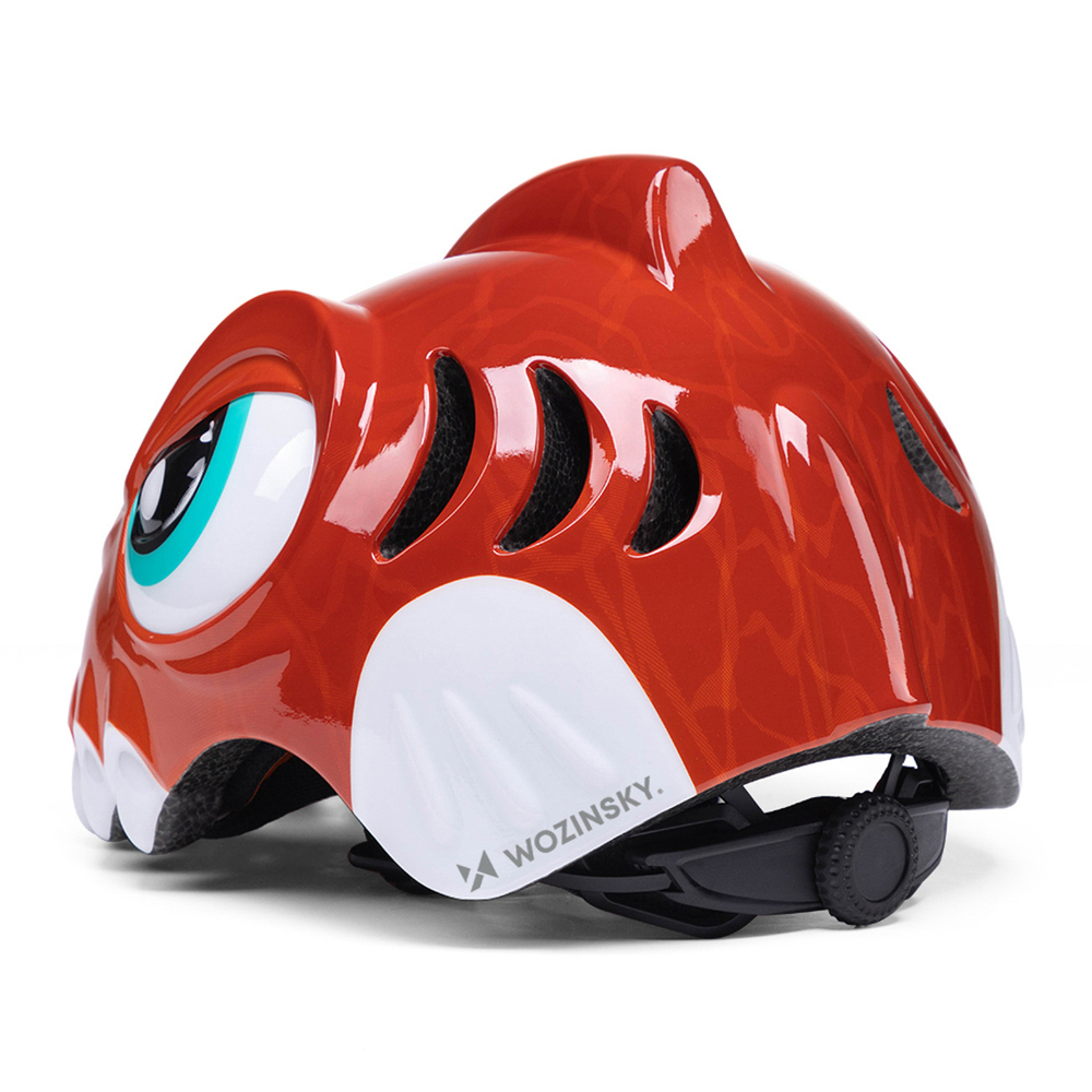 Wozinsky Children's Bike Helmet Dinosaur Pattern S - Red - OUTLET