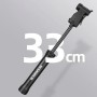 ROCKBROS TM-1701P 80 PSI Mini Bicycle Pump for Presta and Schrader Valves - Black