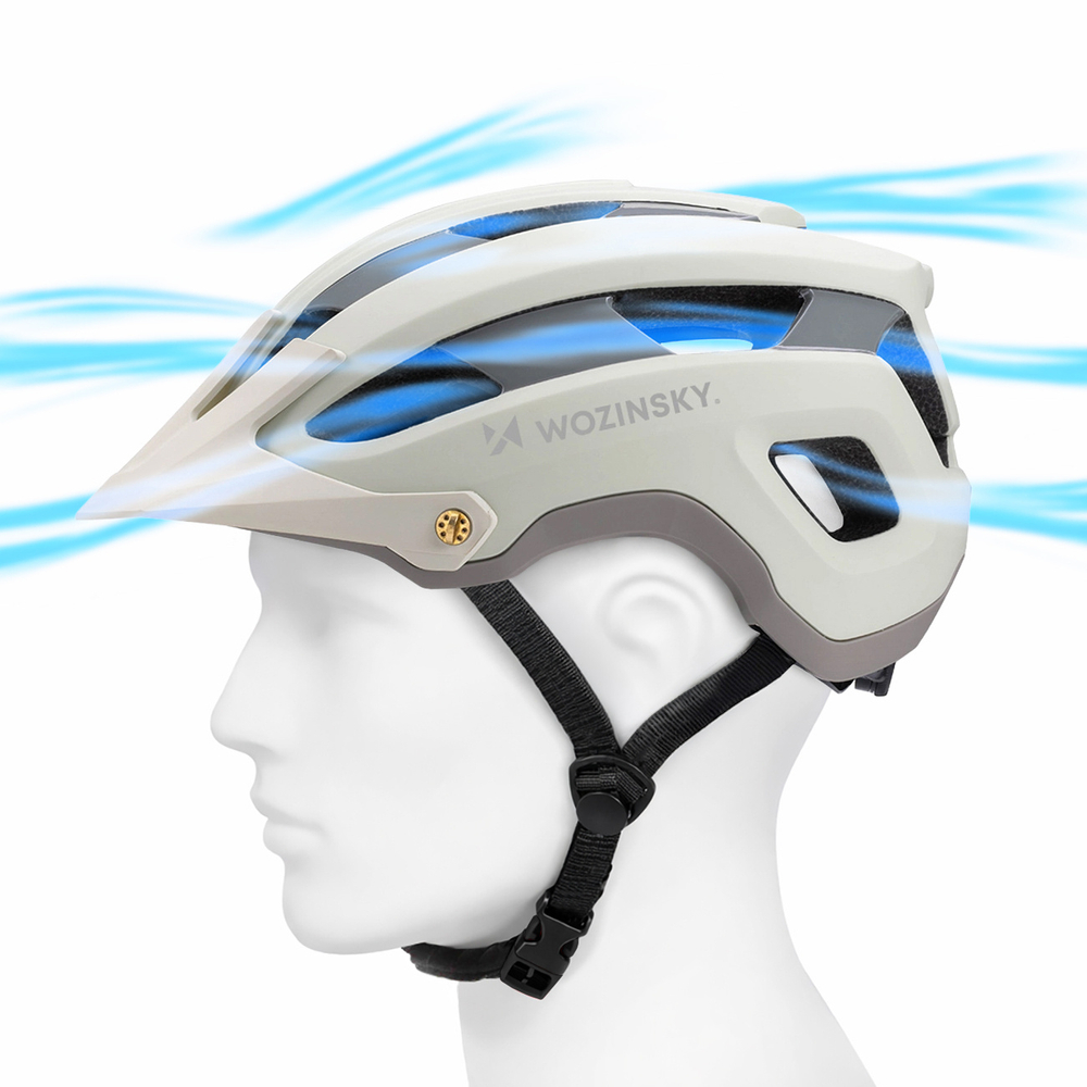 Wozinsky MTB bicycle helmet with a removable visor, lightweight, L - pastel green - OUTLET