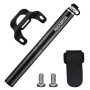 Rockbros JG-PB-004 lightweight bicycle pump with pressure gauge - black