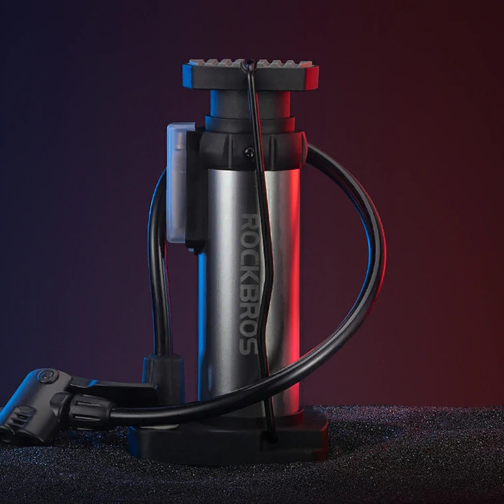 Rockbros 4522L Ultralight Foot Bicycle Pump - Black