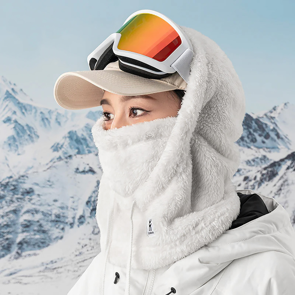 Qunature Arctic Velvet Ski Balaclava Size M - White - OUTLET