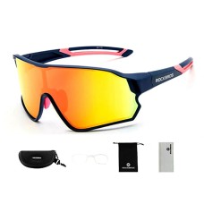 Rockbros 10134PL Polarized Cycling Glasses - Blue and Pink - OUTLET