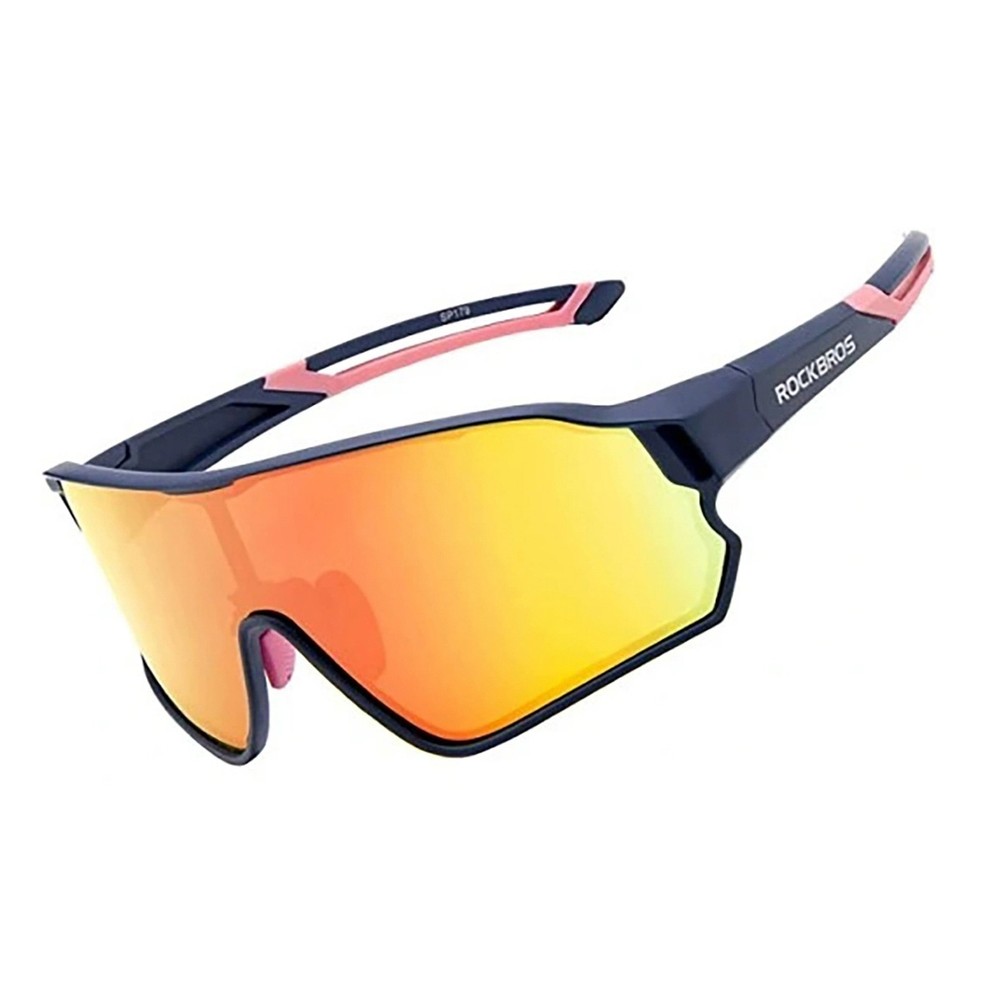 Rockbros 10134PL Polarized Cycling Glasses - Blue and Pink - OUTLET