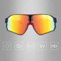 Rockbros 10134PL Polarized Cycling Glasses - Blue and Pink - OUTLET