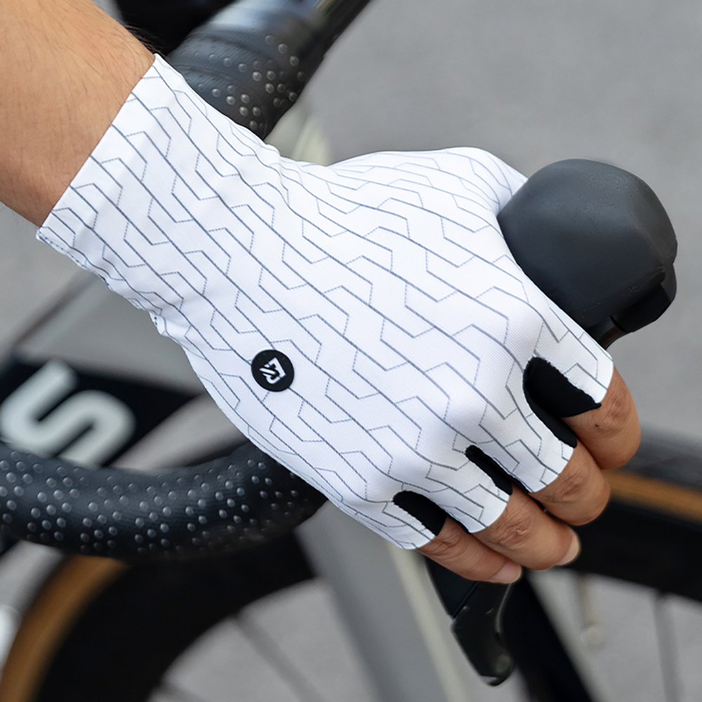 Rockbros Road Cycling Gloves Size: L - Black and White - OUTLET