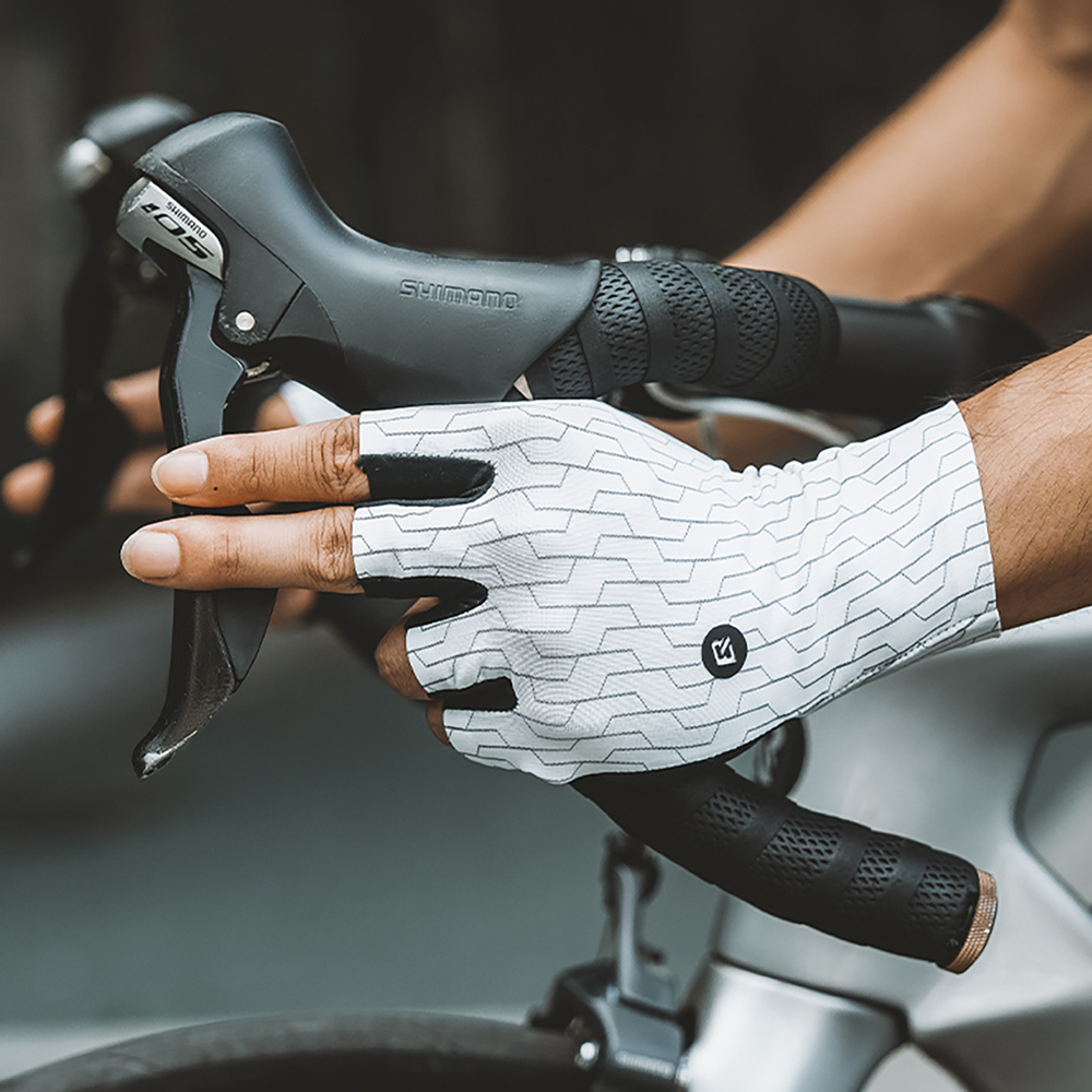 Rockbros Road Cycling Gloves Size: L - Black and White - OUTLET