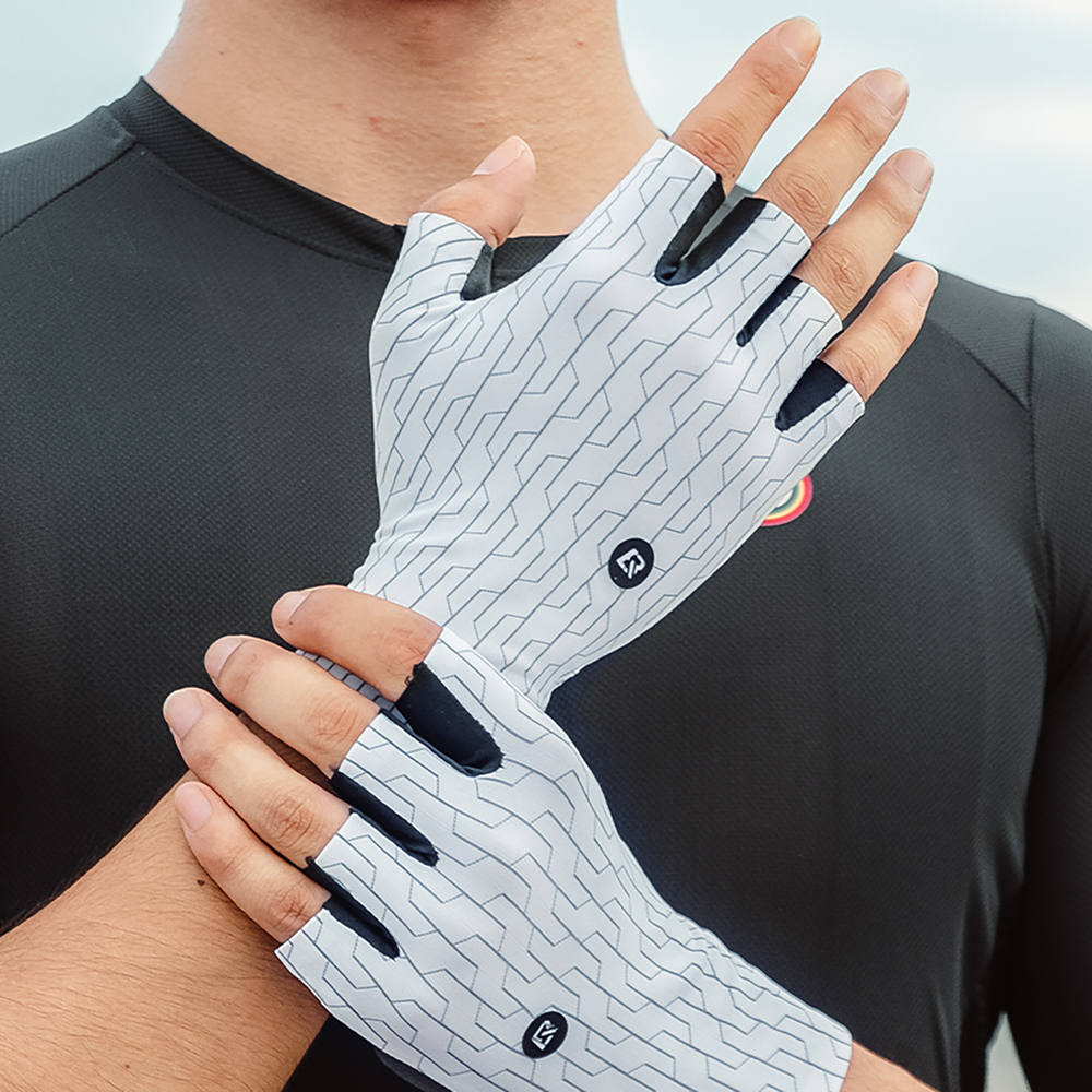 Rockbros Road Cycling Gloves Size: L - Black and White - OUTLET