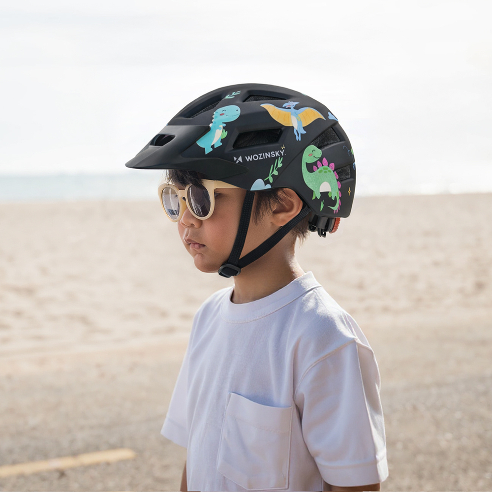 Wozinsky Children's MTB Bike Helmet with Detachable Visor XS - Black - OUTLET