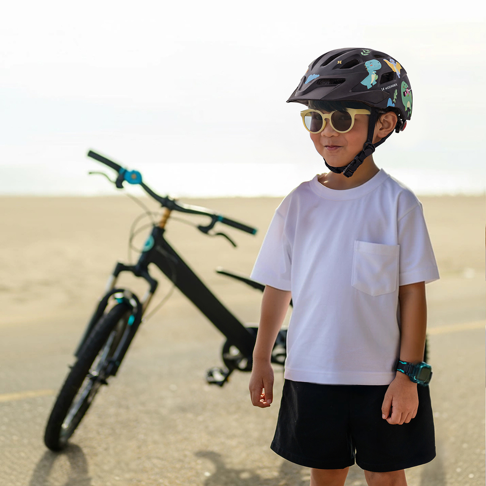 Wozinsky Children's MTB Bike Helmet with Detachable Visor XS - Black - OUTLET