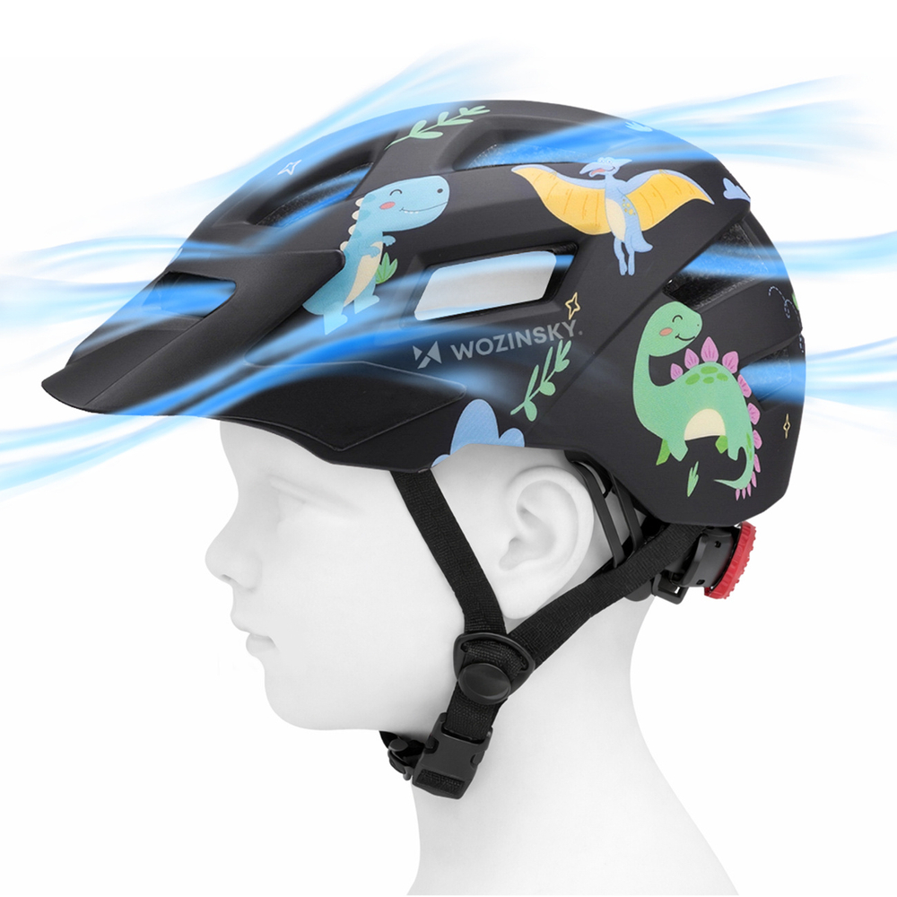 Wozinsky Children's MTB Bike Helmet with Detachable Visor XS - Black - OUTLET