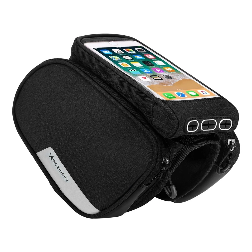 Wozinsky frame bike bag + detachable phone cover up to 6.5 &amp;quot;1.5l black (WBB7BK)