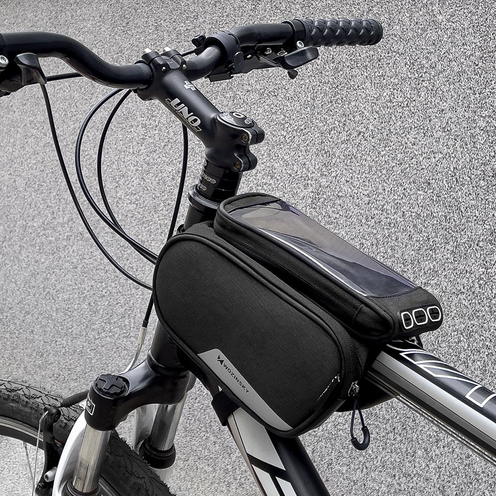 Wozinsky frame bike bag + detachable phone cover up to 6.5 &amp;quot;1.5l black (WBB7BK)