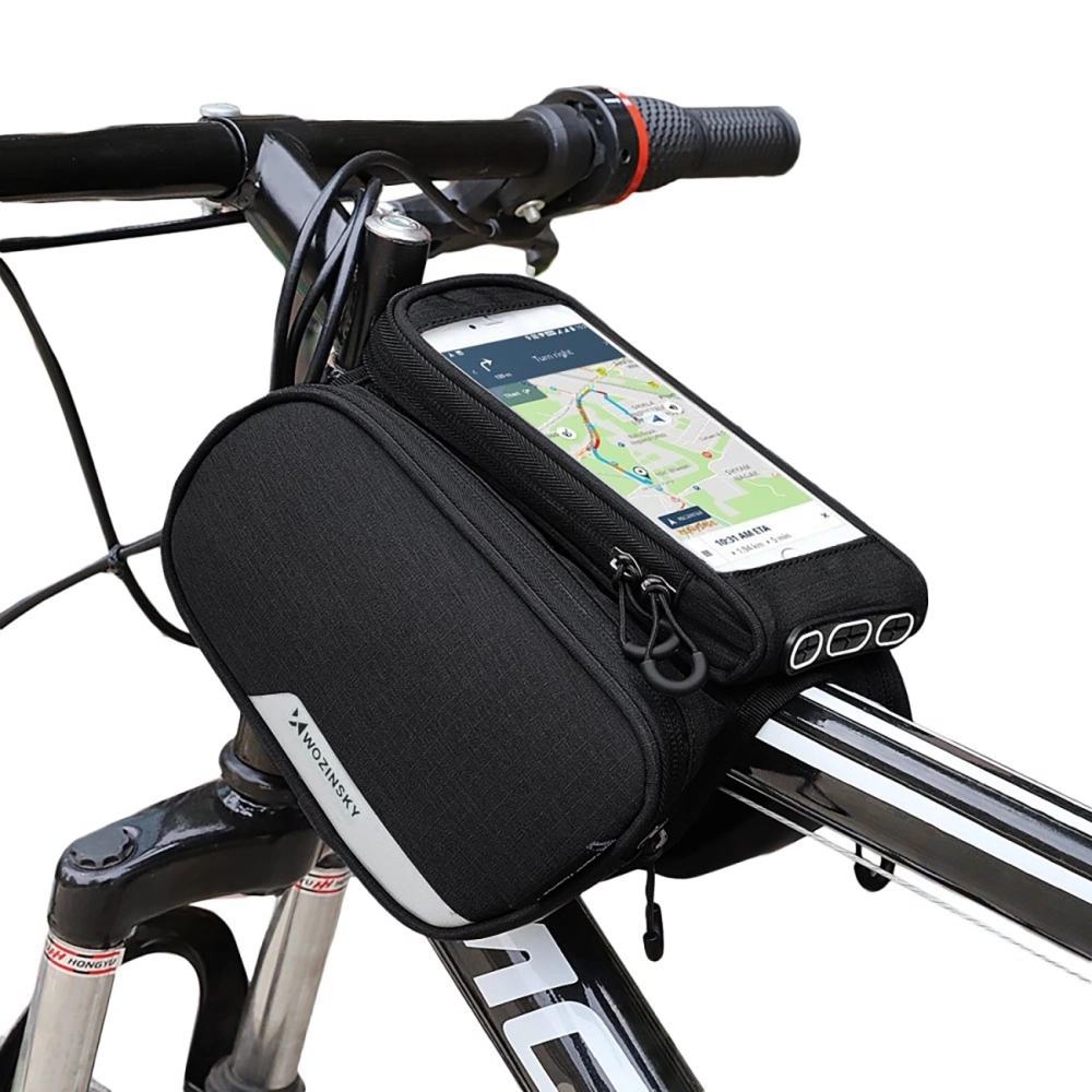 Wozinsky frame bike bag + detachable phone cover up to 6.5 &amp;quot;1.5l black (WBB7BK)