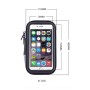 Bicycle waterproof motorcycle phone holder bag saddlebag for handlebar XL (max phone size: 165 mm x 80 mm) black (without handlebar mount)