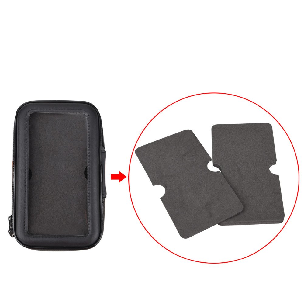 Bicycle waterproof motorcycle phone holder bag saddlebag for handlebar XL (max phone size: 165 mm x 80 mm) black (without handlebar mount)