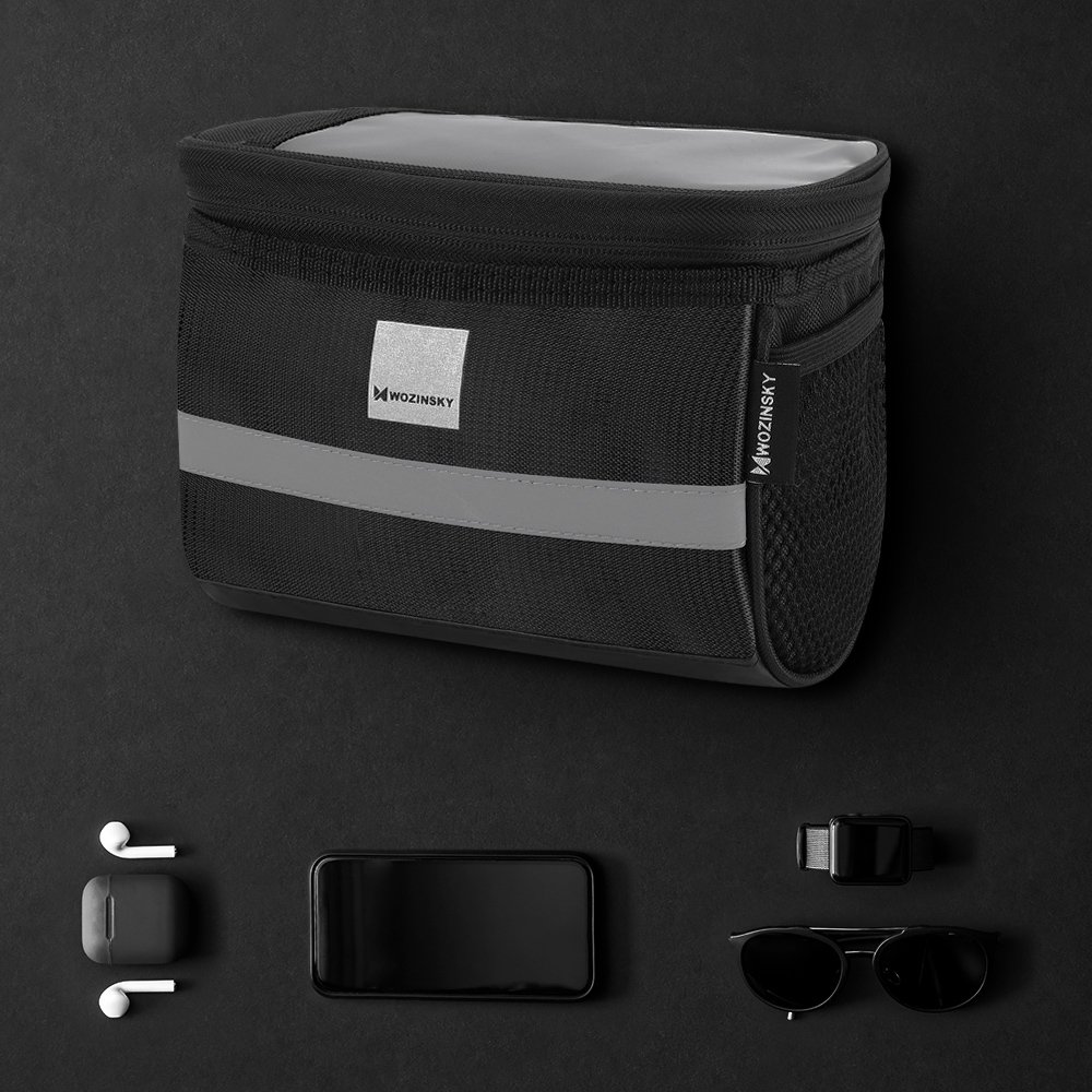 Wozinsky Bike Handlebar Bag with Phone Case 2L Black (WBB12BK)