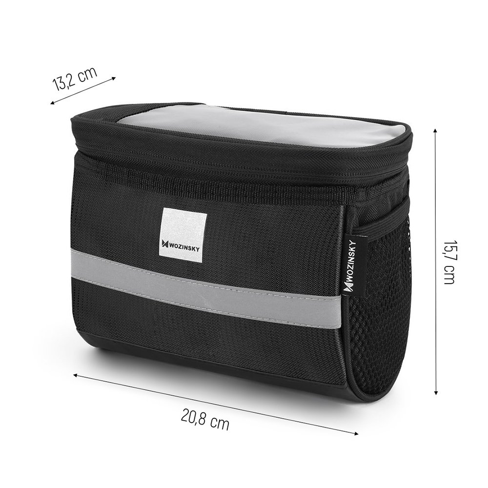 Wozinsky Bike Handlebar Bag with Phone Case 2L Black (WBB12BK)