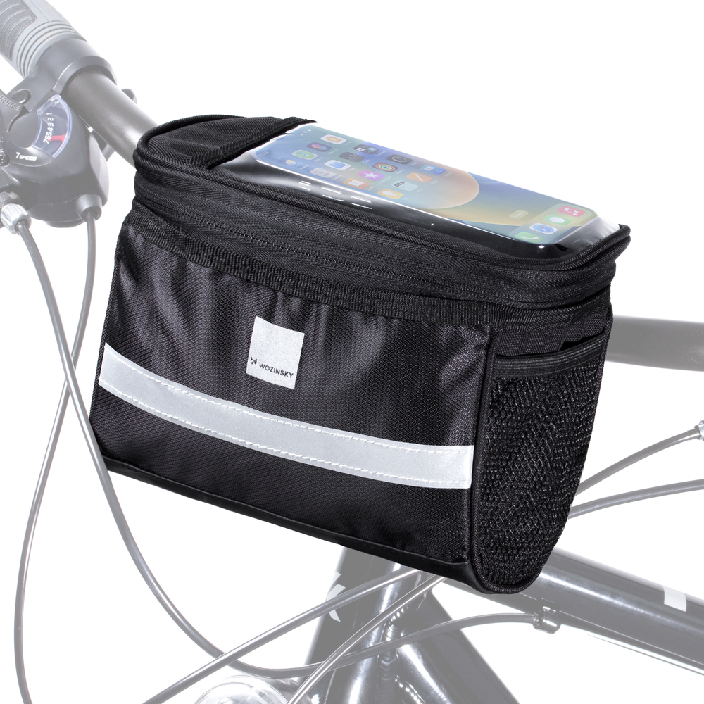 Wozinsky Bike Handlebar Bag with Phone Case 2L Black (WBB12BK)