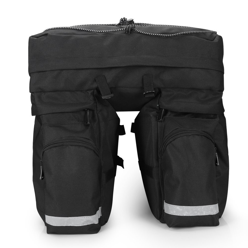 Wozinsky 60L spacious bike rack bag (rain cover included) black (WBB13BK)