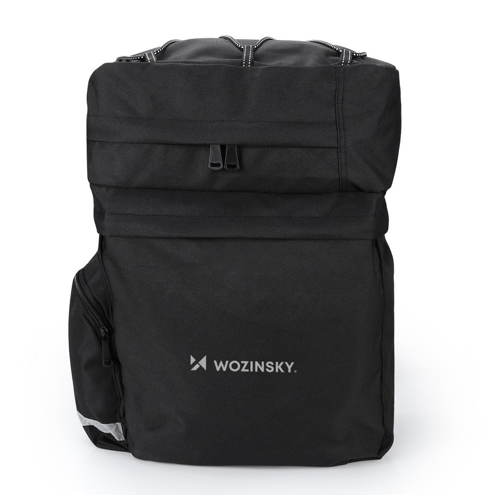 Wozinsky 60L spacious bike rack bag (rain cover included) black (WBB13BK)