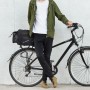 Wozinsky Bike Pannier Rack Bag with Shoulder Strap 9L (Rain Cover Included) Black (WBB22BK)