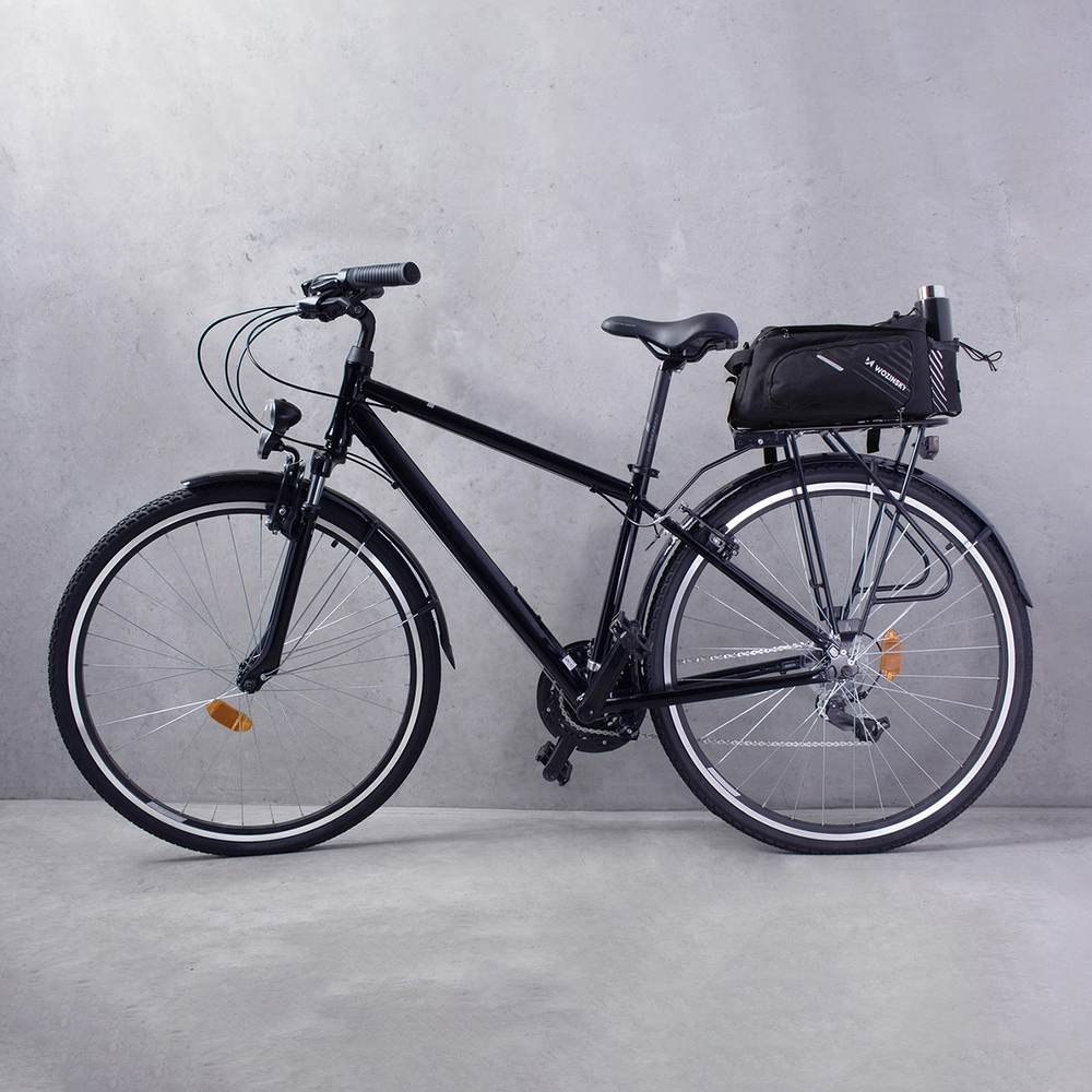 Wozinsky Bike Pannier Rack Bag with Shoulder Strap 9L (Rain Cover Included) Black (WBB22BK)