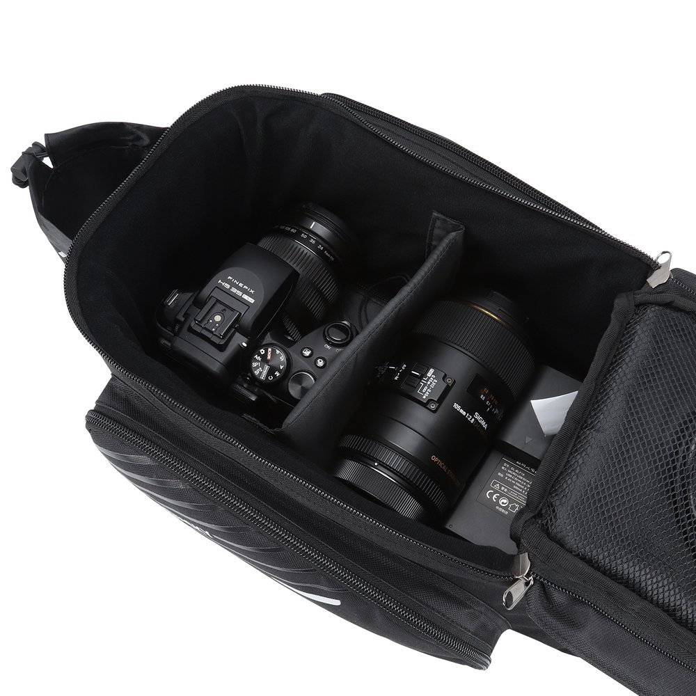 Wozinsky Bike Pannier Rack Bag with Shoulder Strap 9L (Rain Cover Included) Black (WBB22BK)