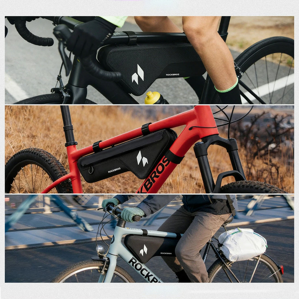 Rockbros AS-152 Down Tube Bike Bag Waterproof 1.9L - Black