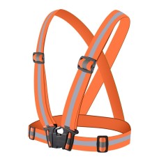 Adjustable reflective harness for a running bike - orange