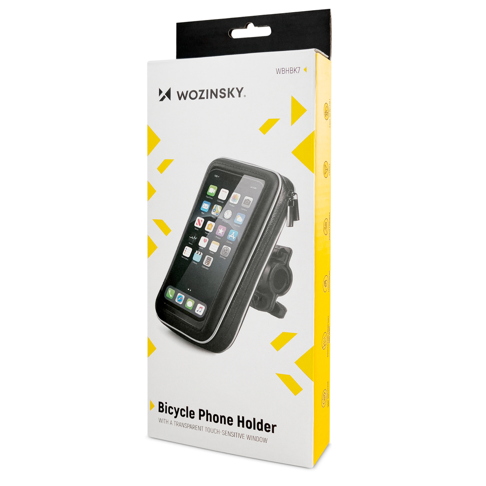 Wozinsky phone holder for bike, motorcycle, scooter black (WBHBK7)