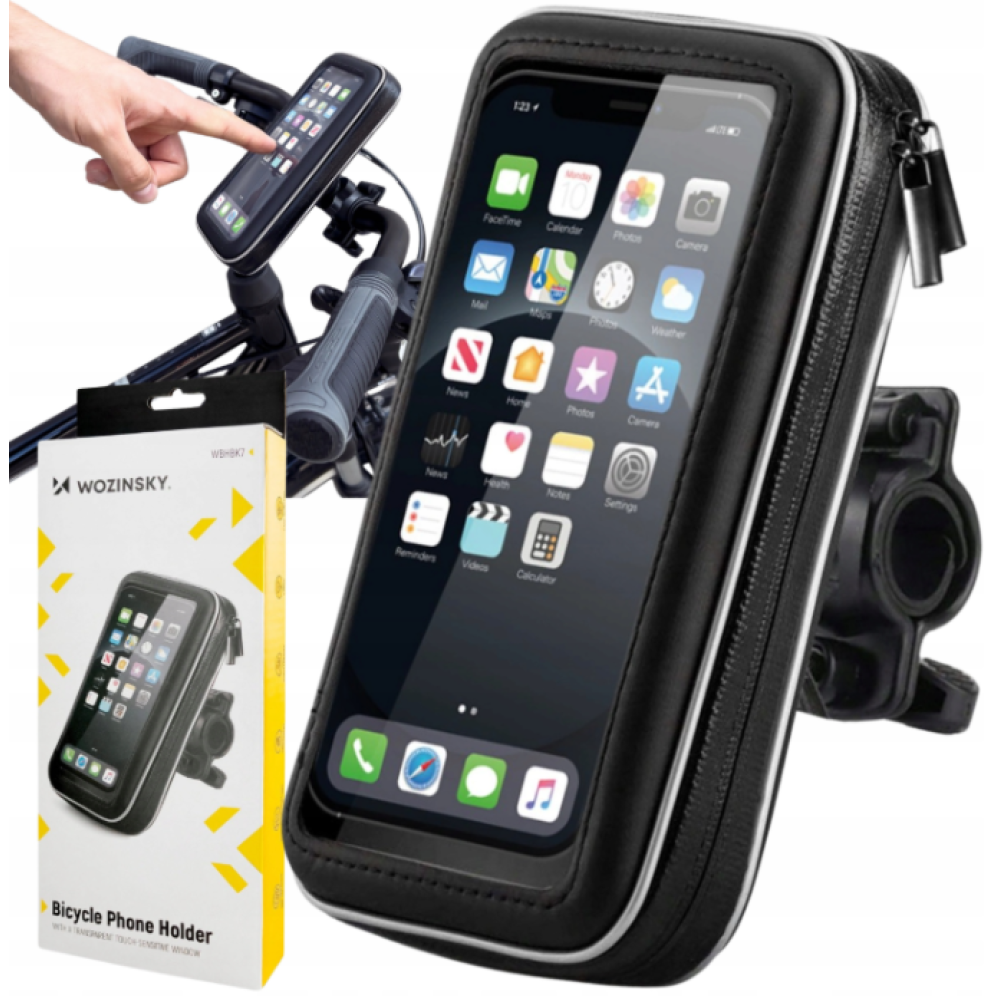 Wozinsky phone holder for bike, motorcycle, scooter black (WBHBK7)