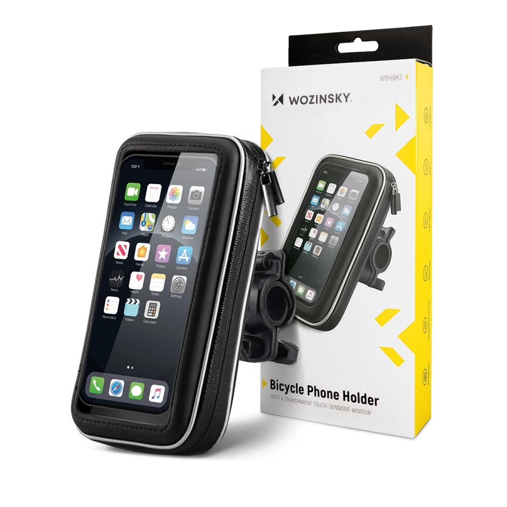 Wozinsky phone holder for bike, motorcycle, scooter black (WBHBK7)